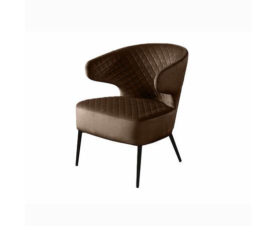 Кресло Richard ромб, бархат коричневый 12 | Интернет магазин мебели и декора LifeDekor