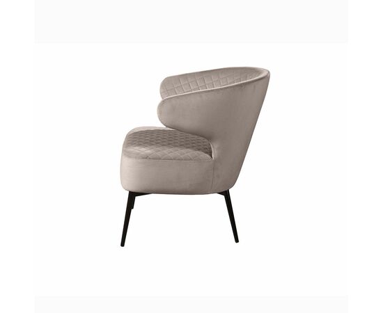 Кресло Richard ромб, бархат пепельно-бежевый 25, изображение 4 | Интернет магазин мебели и декора LifeDekor