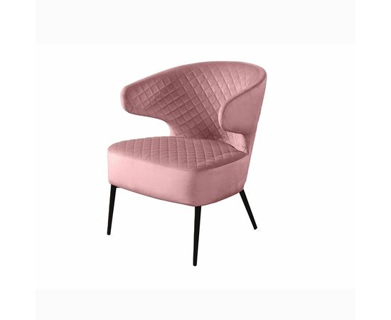 Кресло Richard ромб, бархат пудровый 15 | Интернет магазин мебели и декора LifeDekor