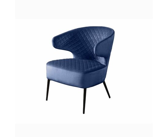 Кресло Richard ромб, бархат синий 29 | Интернет магазин мебели и декора LifeDekor