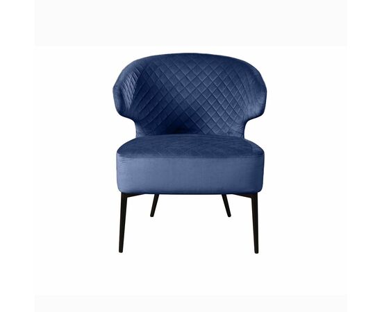 Кресло Richard ромб, бархат синий 29, изображение 2 | Интернет магазин мебели и декора LifeDekor