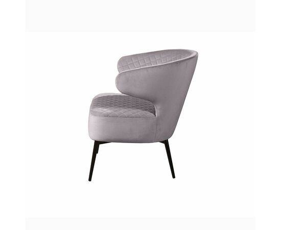 Кресло Richard ромб, бархат светло-серый 26, изображение 3 | Интернет магазин мебели и декора LifeDekor