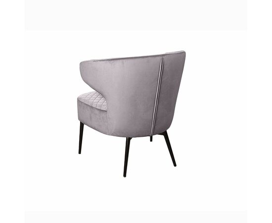 Кресло Richard ромб, бархат светло-серый 26, изображение 4 | Интернет магазин мебели и декора LifeDekor