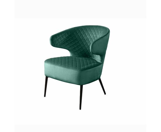 Кресло Richard ромб, бархат зелёный 19 | Интернет магазин мебели и декора LifeDekor