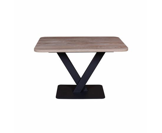 Стол Chester раздвижной  (120+40) дуб эндгрейн, опоры черные, изображение 3 | Интернет магазин мебели и декора LifeDekor