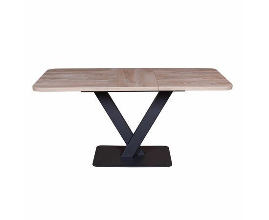 Стол Chester раздвижной  (120+40) дуб эндгрейн, опоры черные, изображение 7 | Интернет магазин мебели и декора LifeDekor