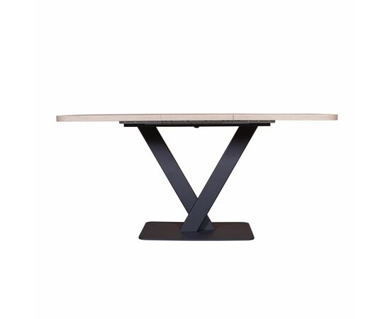 Стол Chester раздвижной  (120+40) дуб эндгрейн, опоры черные, изображение 10 | Интернет магазин мебели и декора LifeDekor