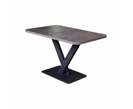 Стол Chester раздвижной  (120+40) камень темный, опоры черные, изображение 2 | Интернет магазин мебели и декора LifeDekor