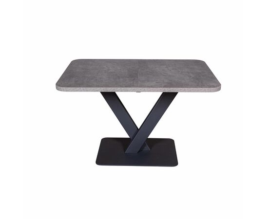 Стол Chester раздвижной  (120+40) камень темный, опоры черные, изображение 3 | Интернет магазин мебели и декора LifeDekor