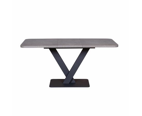 Стол Chester раздвижной  (120+40) камень темный, опоры черные, изображение 8 | Интернет магазин мебели и декора LifeDekor