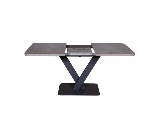 Стол Chester раздвижной  (120+40) камень темный, опоры черные, изображение 6 | Интернет магазин мебели и декора LifeDekor