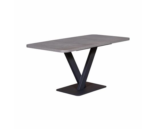 Стол Chester раздвижной  (120+40) камень темный, опоры черные, изображение 11 | Интернет магазин мебели и декора LifeDekor