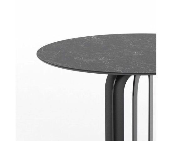 Стол круглый Capri 100, керамика черная, изображение 3 | Интернет магазин мебели и декора LifeDekor