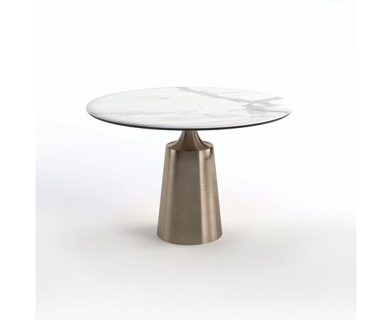 Стол круглый Yoda 100, керамика белая | Интернет магазин мебели и декора LifeDekor