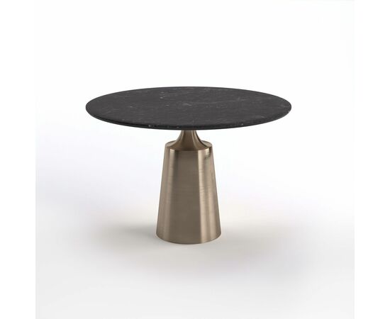 Стол круглый Yoda 100, керамика черная | Интернет магазин мебели и декора LifeDekor