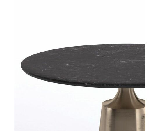 Стол круглый Yoda 100, керамика черная, изображение 3 | Интернет магазин мебели и декора LifeDekor