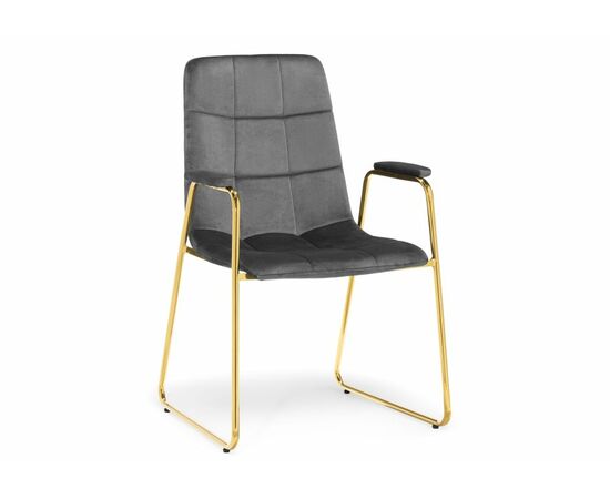 Стул Lana dark grey / gold | Интернет магазин мебели и декора LifeDekor