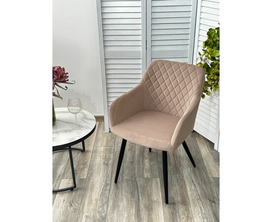 Стул BRANDY 505-4 Латте, велюр "беспальчиковый" / черный каркас, М-City, изображение 3 | Интернет магазин мебели и декора LifeDekor