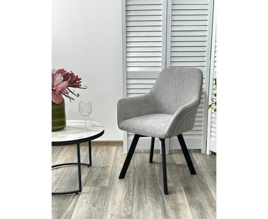 Стул JET, цвет B22 Серый, велюр / черный каркас, поворот.360 град. М-City, изображение 4 | Интернет магазин мебели и декора LifeDekor