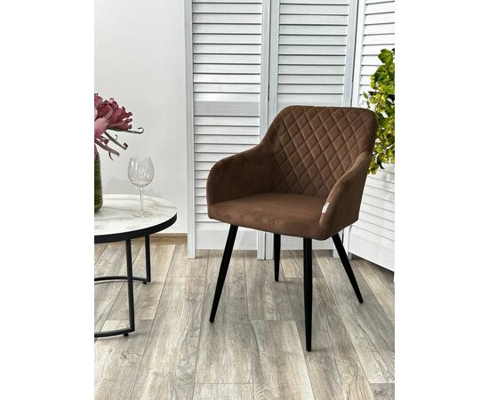 Стул BRANDY 505-11 Кофе, велюр "беспальчиковый" / черный каркас, М-City, изображение 4 | Интернет магазин мебели и декора LifeDekor