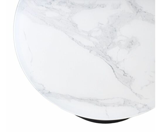 Журнальный столик Френсис Белый мрамор, стекло/ черный M-city, изображение 5 | Интернет магазин мебели и декора LifeDekor
