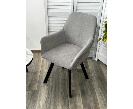 Стул JET, цвет B22 Серый, велюр / черный каркас, поворот.360 град. М-City, изображение 3 | Интернет магазин мебели и декора LifeDekor