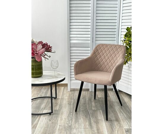 Стул BRANDY 505-4 Латте, велюр "беспальчиковый" / черный каркас, М-City, изображение 4 | Интернет магазин мебели и декора LifeDekor