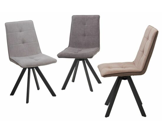 Стул BRONX, цвет B22 Серый, велюр / черный каркас, поворот.360 град. М-City, изображение 6 | Интернет магазин мебели и декора LifeDekor