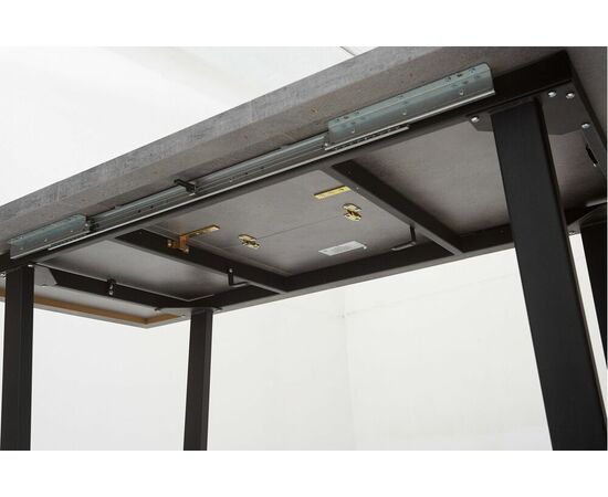 Стол ЛОФТ 160 Бетон Портленд/ Черный М-City, изображение 8 | Интернет магазин мебели и декора LifeDekor