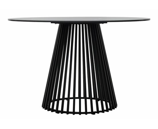 Стол TERNI 120 MATT BLACK MARBLE SINTERED STONE Черный мрамор матовый, керамика/Черный каркас М-City, изображение 7 | Интернет магазин мебели и декора LifeDekor