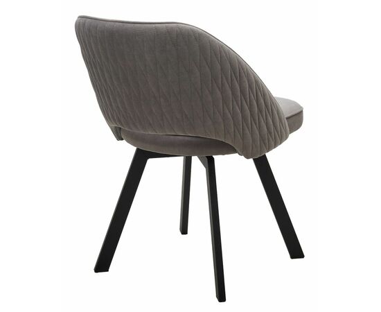 Стул DUNA, цвет B22 Серый, велюр / черный каркас, поворот.360 град. М-City, изображение 8 | Интернет магазин мебели и декора LifeDekor