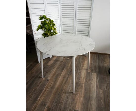 Стол BOLERO 105 см Белый Мрамор, HPL / Белый М-City, изображение 2 | Интернет магазин мебели и декора LifeDekor