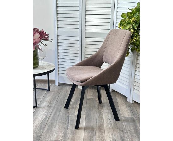 Стул ASP, цвет B5 Капучино, велюр / черный каркас, поворот.360 град. М-City, изображение 3 | Интернет магазин мебели и декора LifeDekor