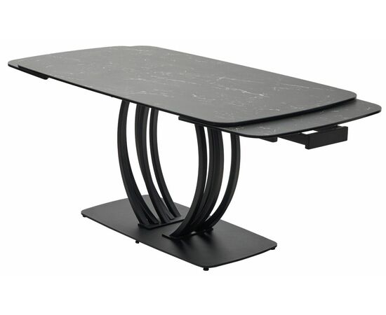 Стол MATERA 160 NERO KL-116 Черный мрамор матовый, итальянская керамика/ черный каркас М-City, изображение 10 | Интернет магазин мебели и декора LifeDekor
