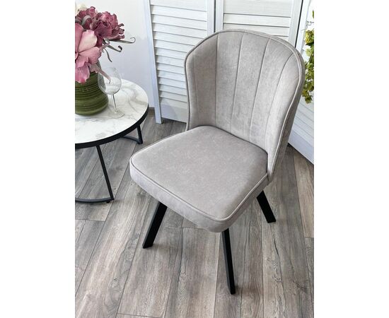 Стул MODE, цвет B22 Серый, велюр / черный каркас, поворот.360 град. М-City, изображение 6 | Интернет магазин мебели и декора LifeDekor