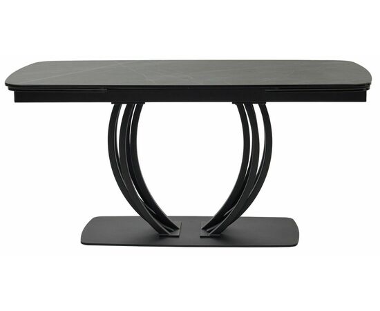 Стол MATERA 160 NERO KL-116 Черный мрамор матовый, итальянская керамика/ черный каркас М-City, изображение 4 | Интернет магазин мебели и декора LifeDekor