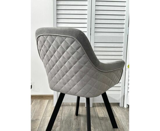 Стул JET, цвет B22 Серый, велюр / черный каркас, поворот.360 град. М-City, изображение 2 | Интернет магазин мебели и декора LifeDekor