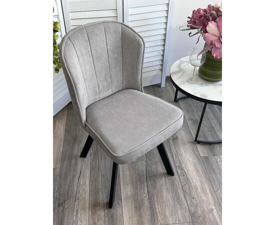 Стул MODE, цвет B22 Серый, велюр / черный каркас, поворот.360 град. М-City, изображение 2 | Интернет магазин мебели и декора LifeDekor