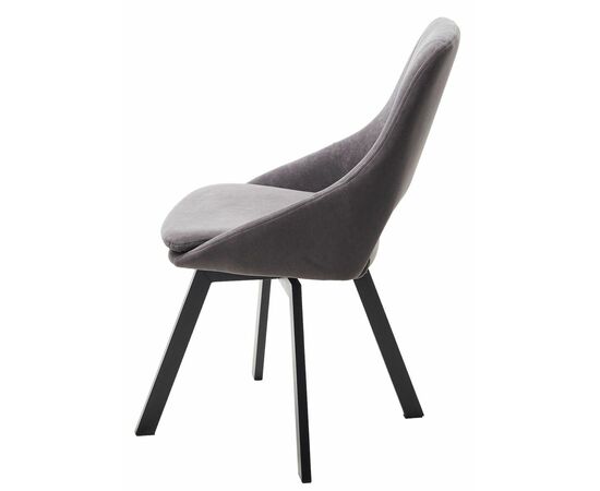 Стул ASP, цвет B28 Темно-серый, велюр / черный каркас, поворот.360 град. М-City, изображение 7 | Интернет магазин мебели и декора LifeDekor