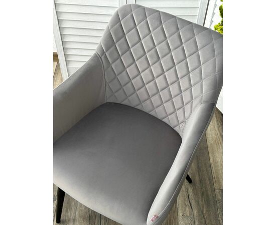 Стул BRANDY 505-35 Серый, велюр "беспальчиковый" / черный каркас, М-City, изображение 2 | Интернет магазин мебели и декора LifeDekor