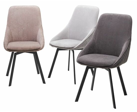 Стул CASA, цвет B22 Серый, велюр / черный каркас, поворот.360 град. М-City, изображение 9 | Интернет магазин мебели и декора LifeDekor