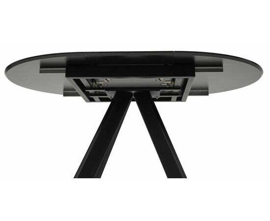 Стол БОНЖУР 100 БЕЛЫЙ МРАМОР, черная шагрень, стекло / ЧЕРНЫЙ каркас М-City, изображение 6 | Интернет магазин мебели и декора LifeDekor