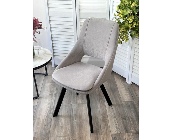 Стул ASP, цвет B22 Серый, велюр / черный каркас, поворот.360 град. М-City, изображение 3 | Интернет магазин мебели и декора LifeDekor