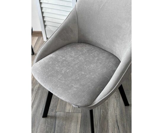 Стул CASA, цвет B22 Серый, велюр / черный каркас, поворот.360 град. М-City, изображение 2 | Интернет магазин мебели и декора LifeDekor