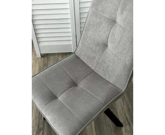 Стул BRONX, цвет B22 Серый, велюр / черный каркас, поворот.360 град. М-City, изображение 2 | Интернет магазин мебели и декора LifeDekor