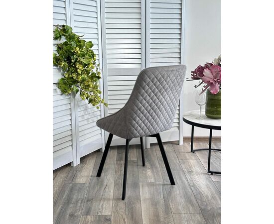 Стул CASA, цвет B22 Серый, велюр / черный каркас, поворот.360 град. М-City, изображение 5 | Интернет магазин мебели и декора LifeDekor