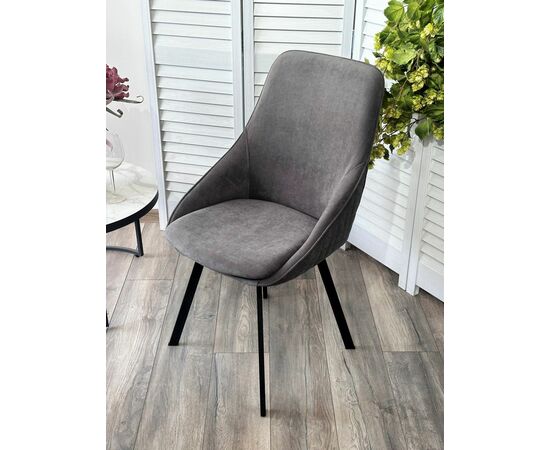 Стул CASA, цвет B28 Темно-серый, велюр / черный каркас, поворот.360 град. М-City, изображение 2 | Интернет магазин мебели и декора LifeDekor