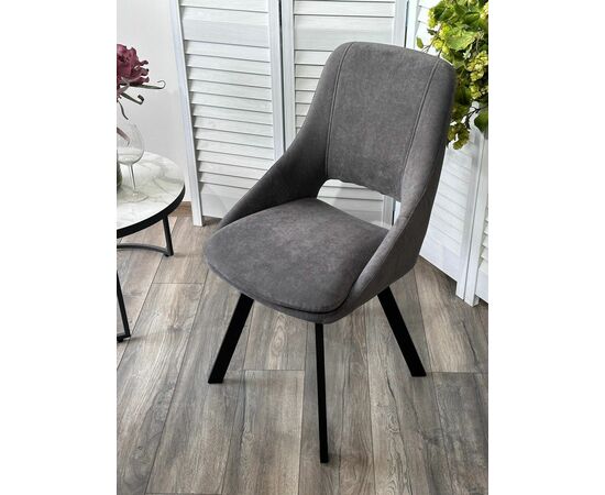 Стул ASP, цвет B28 Темно-серый, велюр / черный каркас, поворот.360 град. М-City, изображение 3 | Интернет магазин мебели и декора LifeDekor