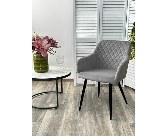 Стул BRANDY 505-35 Серый, велюр "беспальчиковый" / черный каркас, М-City, изображение 4 | Интернет магазин мебели и декора LifeDekor