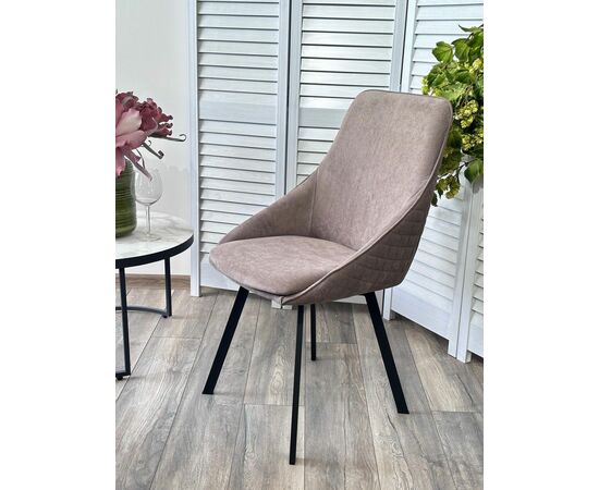 Стул CASA, цвет B5 Капучино, велюр / черный каркас, поворот.360 град. М-City, изображение 2 | Интернет магазин мебели и декора LifeDekor